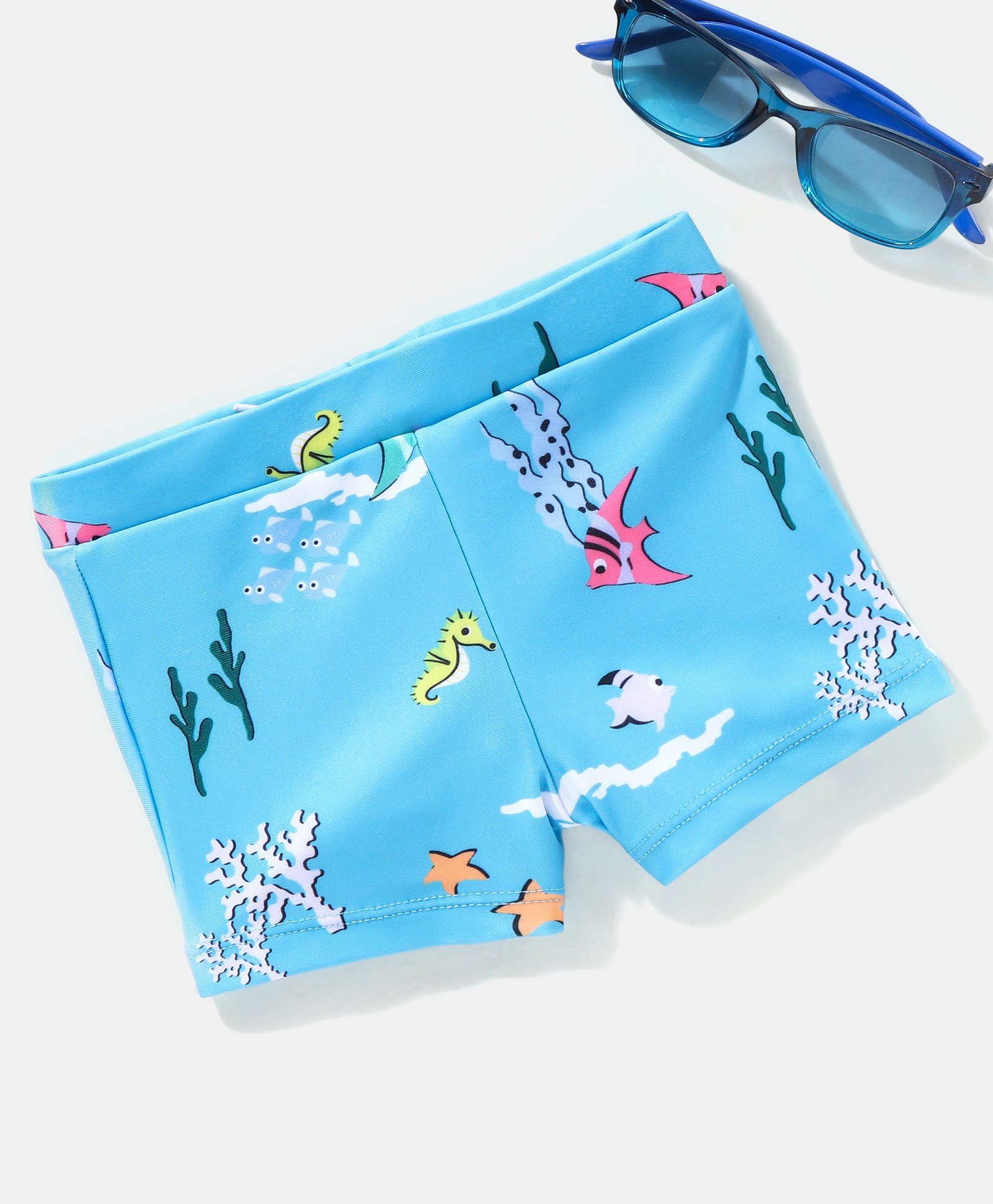 Babyhug Swimming Trunk Marine Life Print - Blue-picture-21