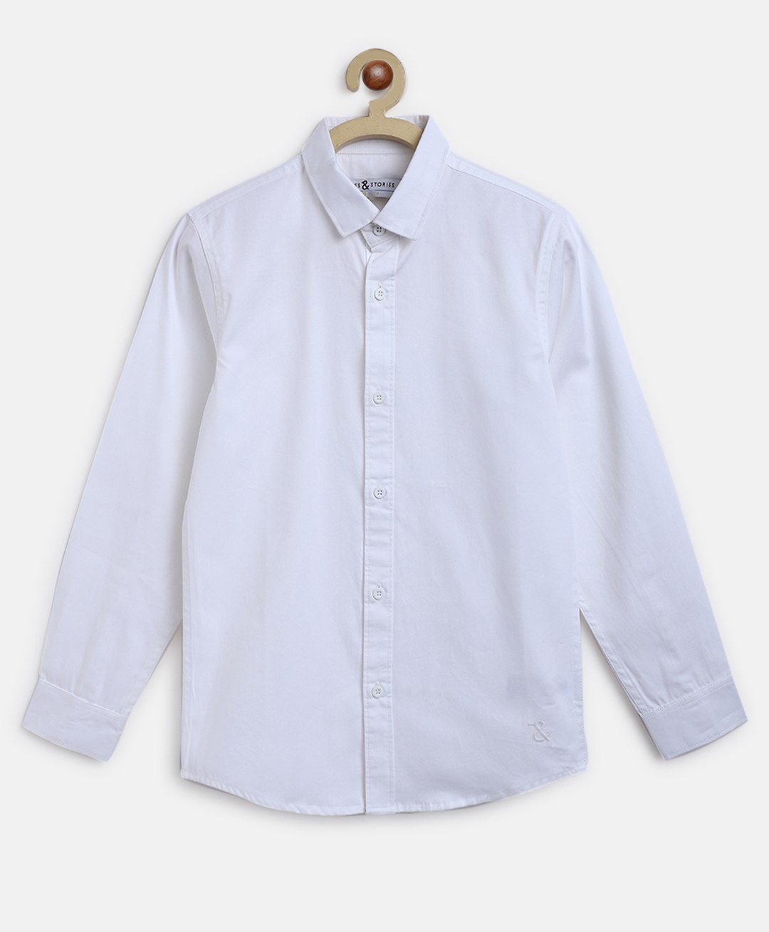 Tales & Stories Full Sleeves Solid Shirt - White-picture-28