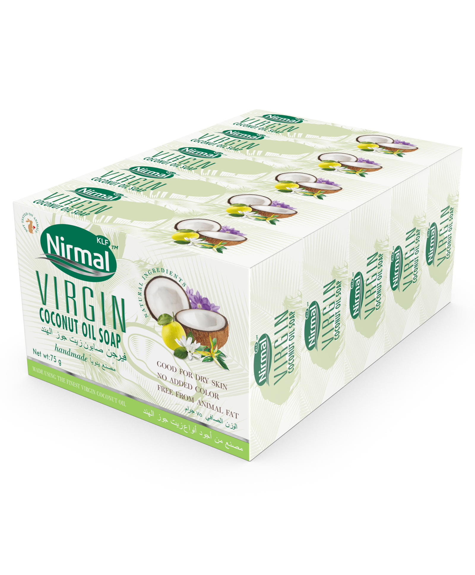 KLF Nirmal Virgin Coconut Oil Soap Pack of 5 - 75 g Each-picture-19
