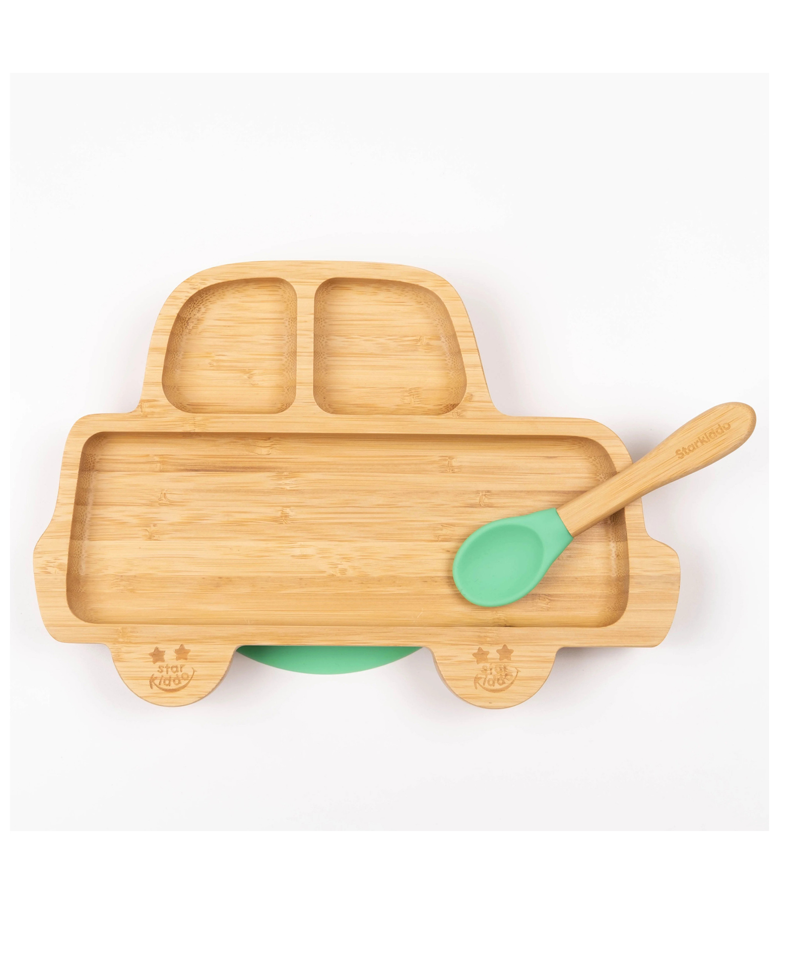 Starkiddo Rider Bamboo Suction Plate and Learning Weaning Set - Green-picture-22
