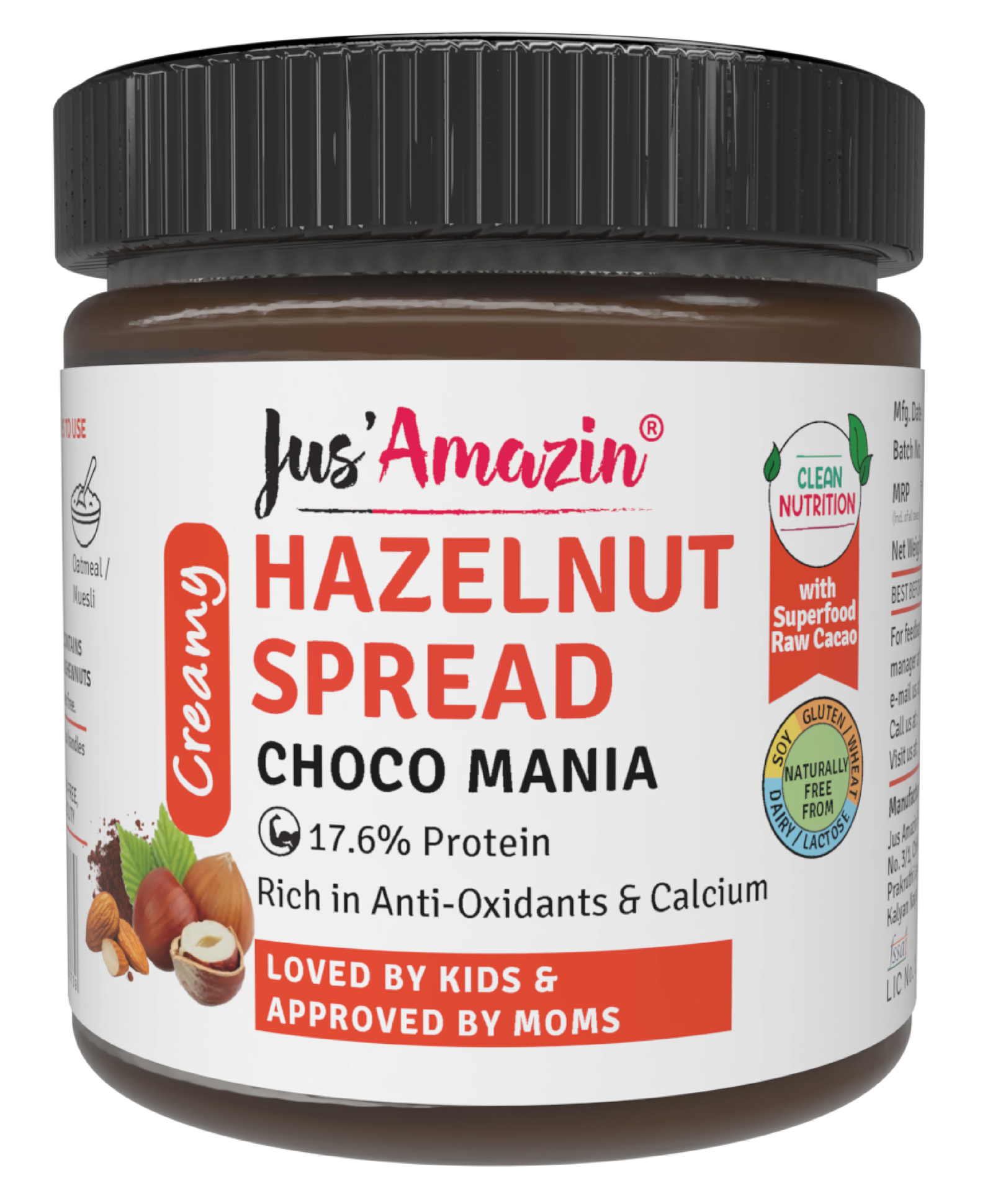 Jus Amazin Creamy Hazelnut Spread-Choco Mania - 200 g-image-10