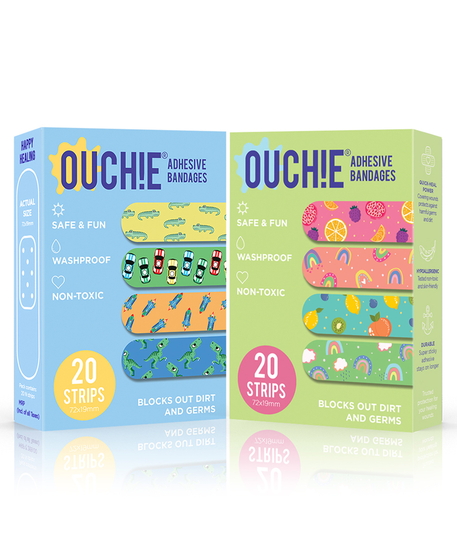 Ouchie Adhesive Bandages Pack Of 2 - 20 Stripes Each-picture-13