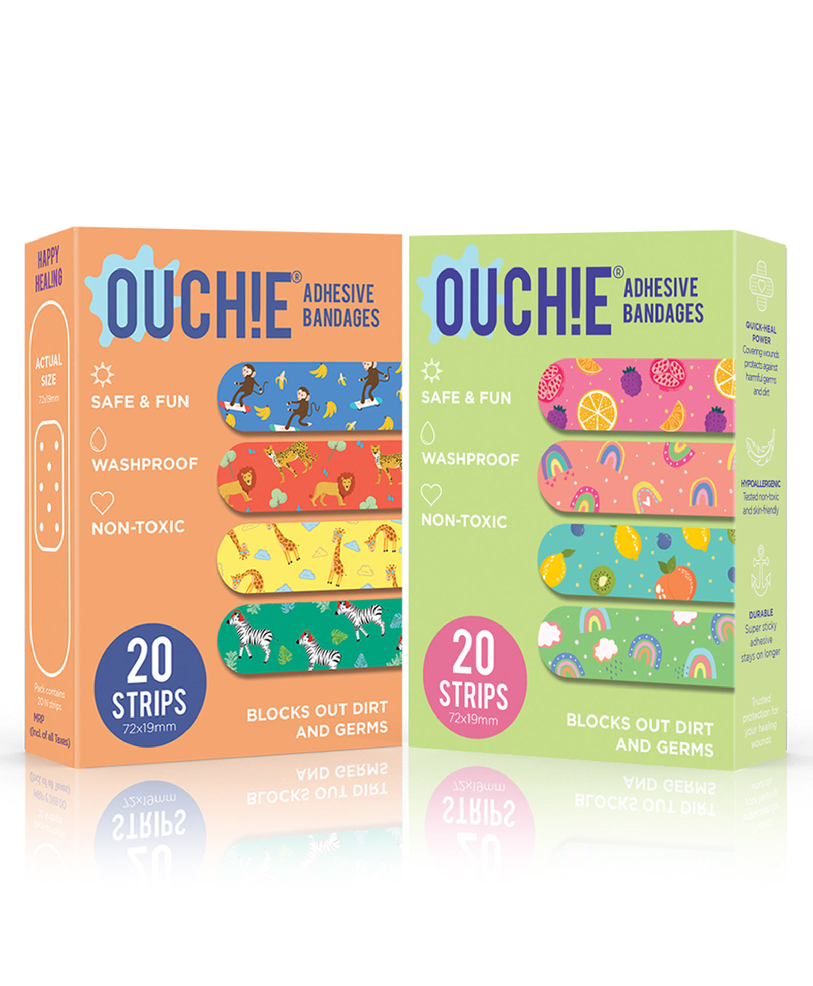 Ouchie Adhesive Bandages Pack Of 2 - 20 Stripes Each-picture-11