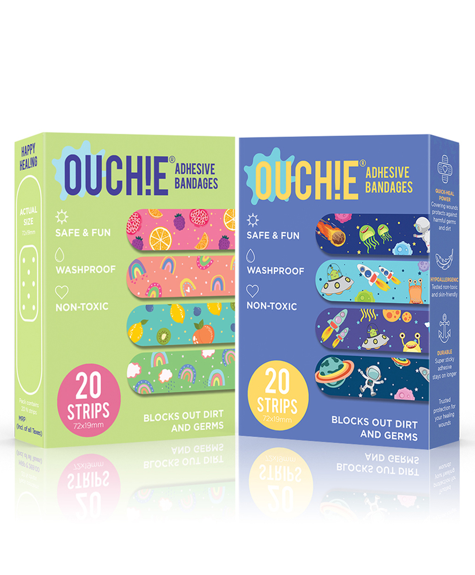 Ouchie Adhesive Bandages Pack Of 2 - 20 Stripes Each-picture-22