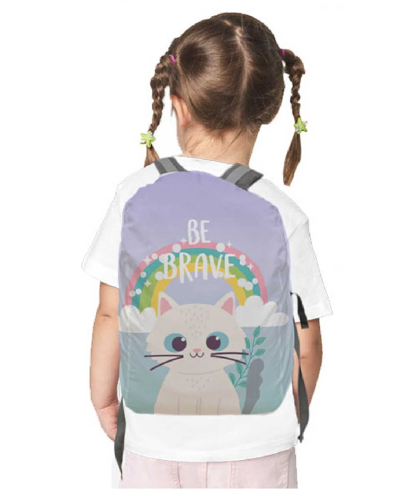 Right Gifting Water Repellent Kitty Theme Backpack Rain Cover - Purple-picture-21