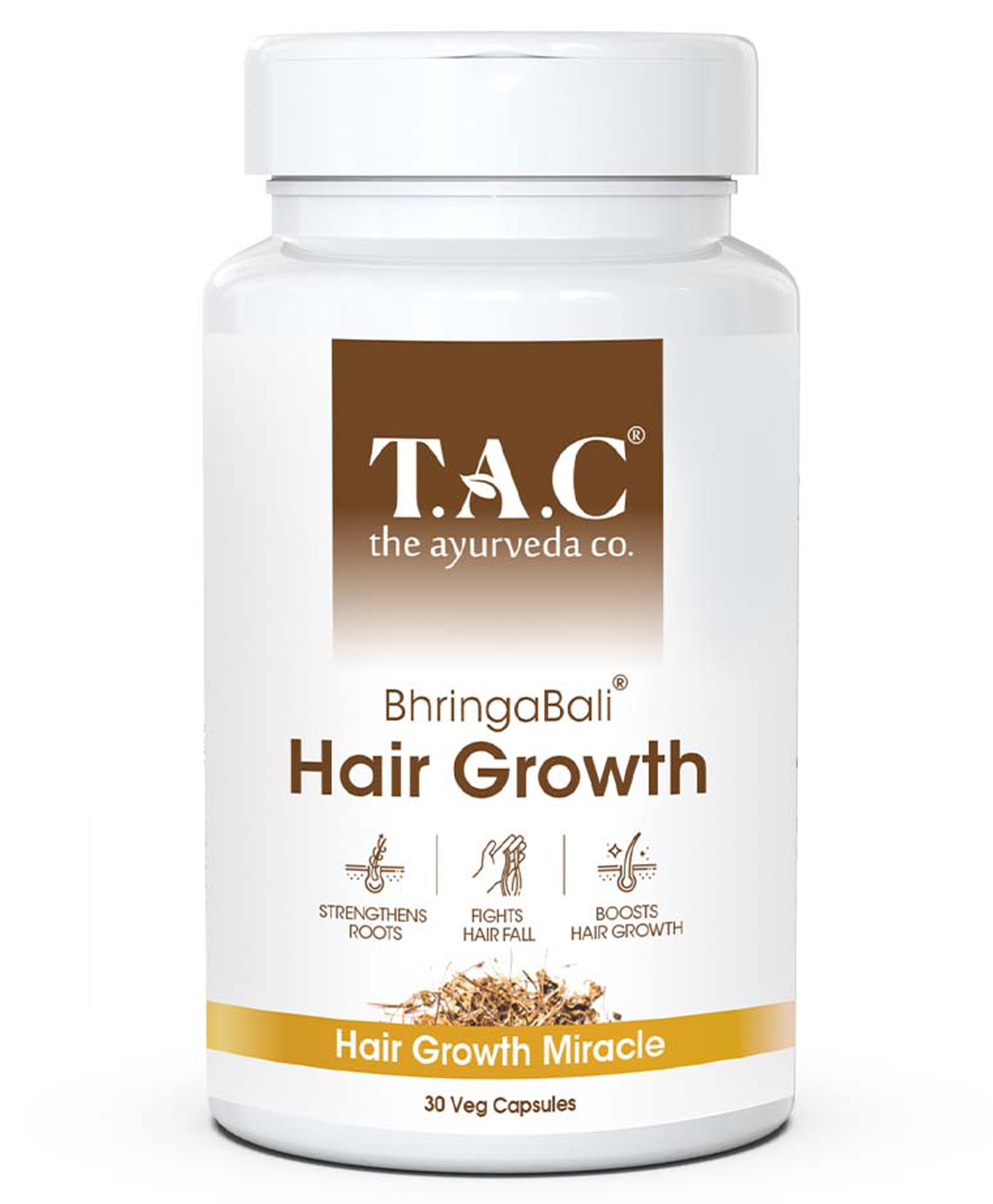 TAC The Ayurveda Co Bhringa Bali Hair Growth Capsules for Hair Growth  Miracle - 30 Capsules Online in India, Buy at Best Price from   - 12275477