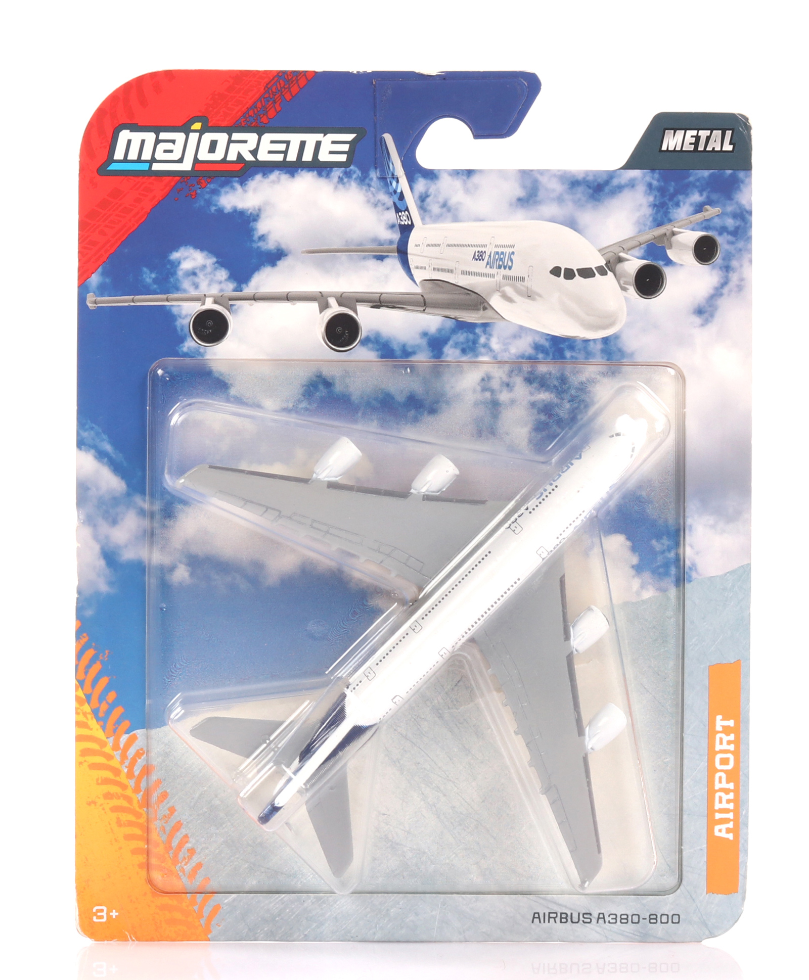 Majorette Airport License Die Cast Free Wheel Model Airplane Toy - White-picture-25