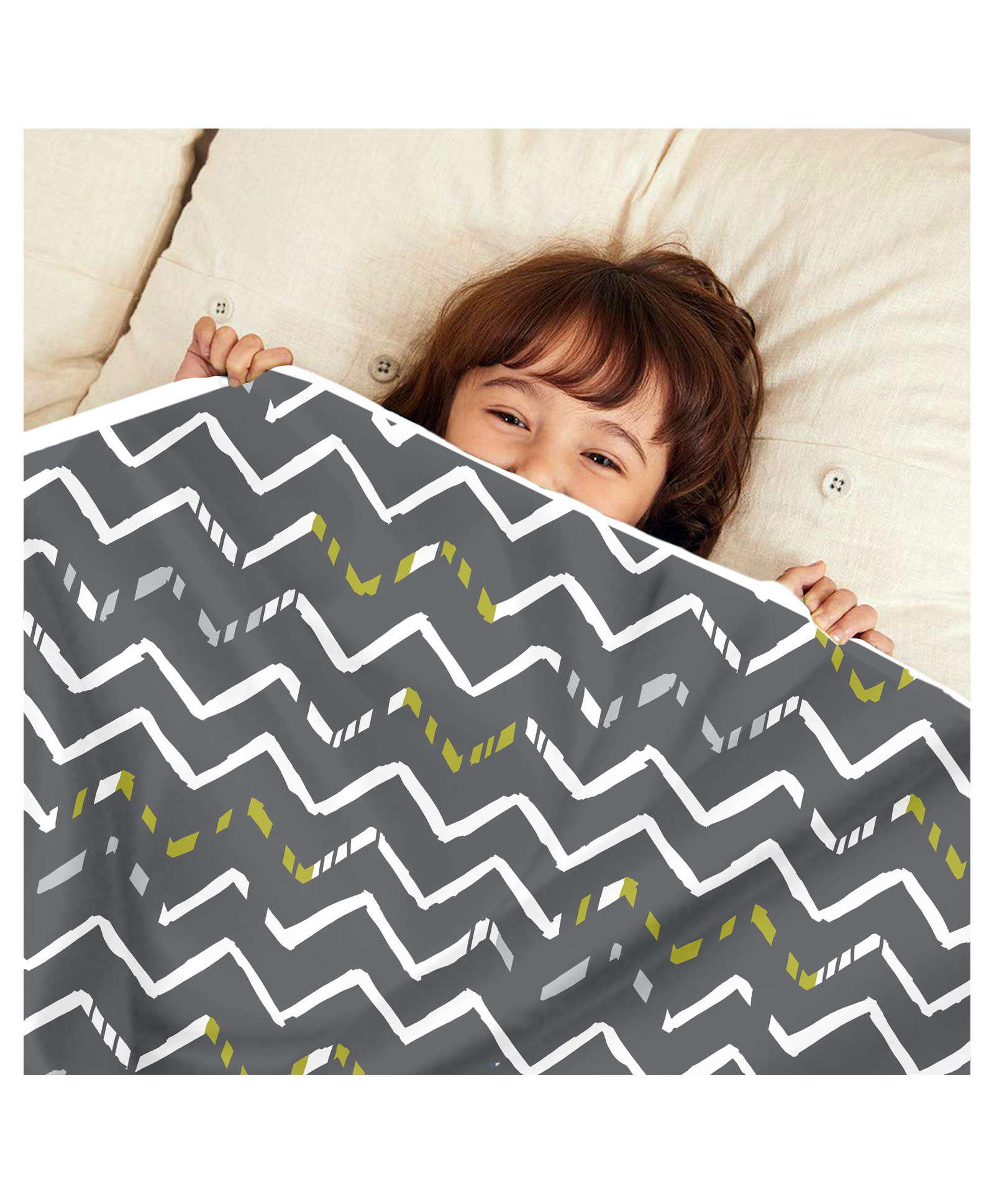 Divine Casa 120 GSM Polyester Dohar Blanket For Toddler Upto 4 Years - Grey-picture-22