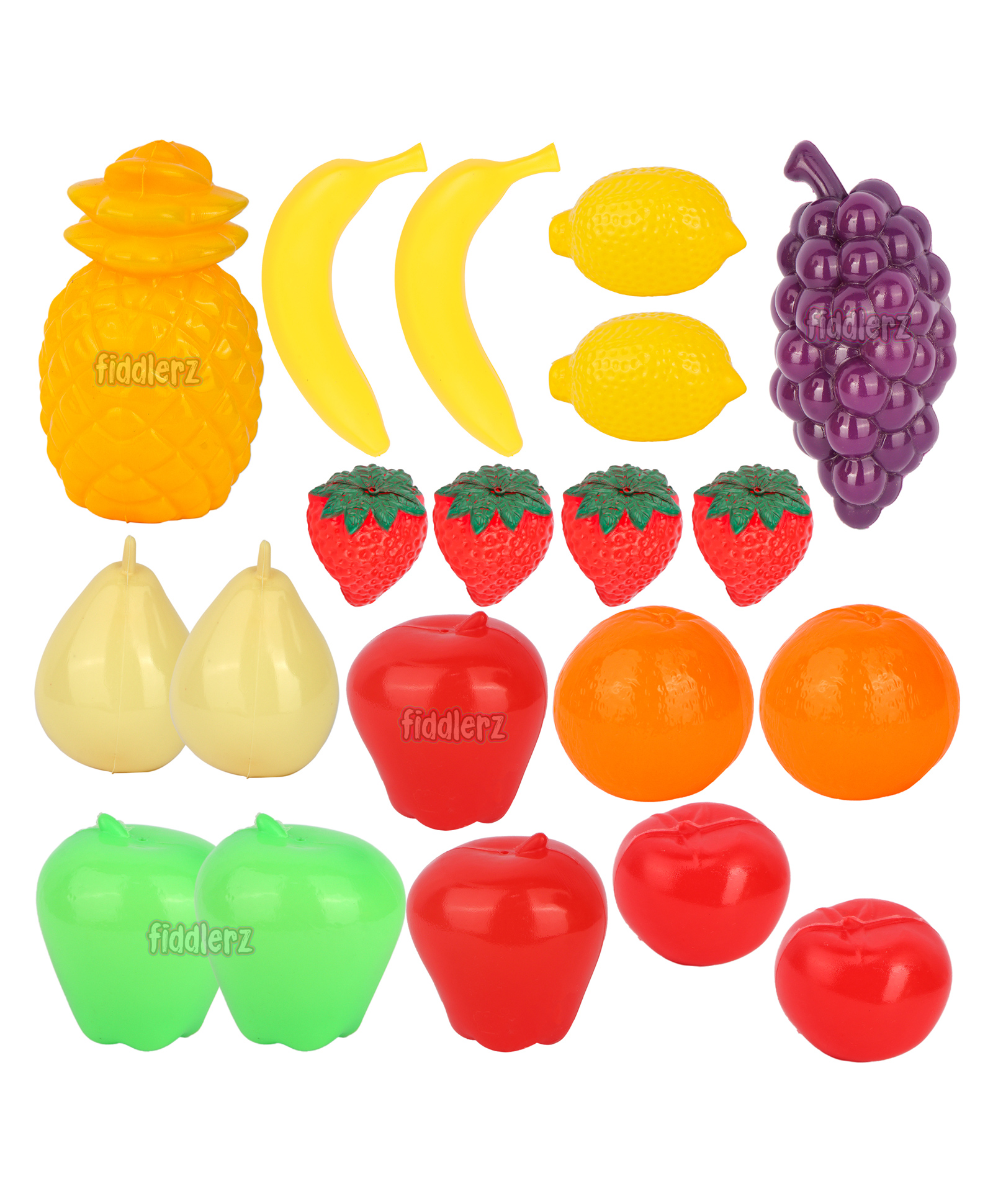 Fiddlerz Realistic Fruit Set Play Food Set Fruits Multicolour - 20 Pieces-picture-26