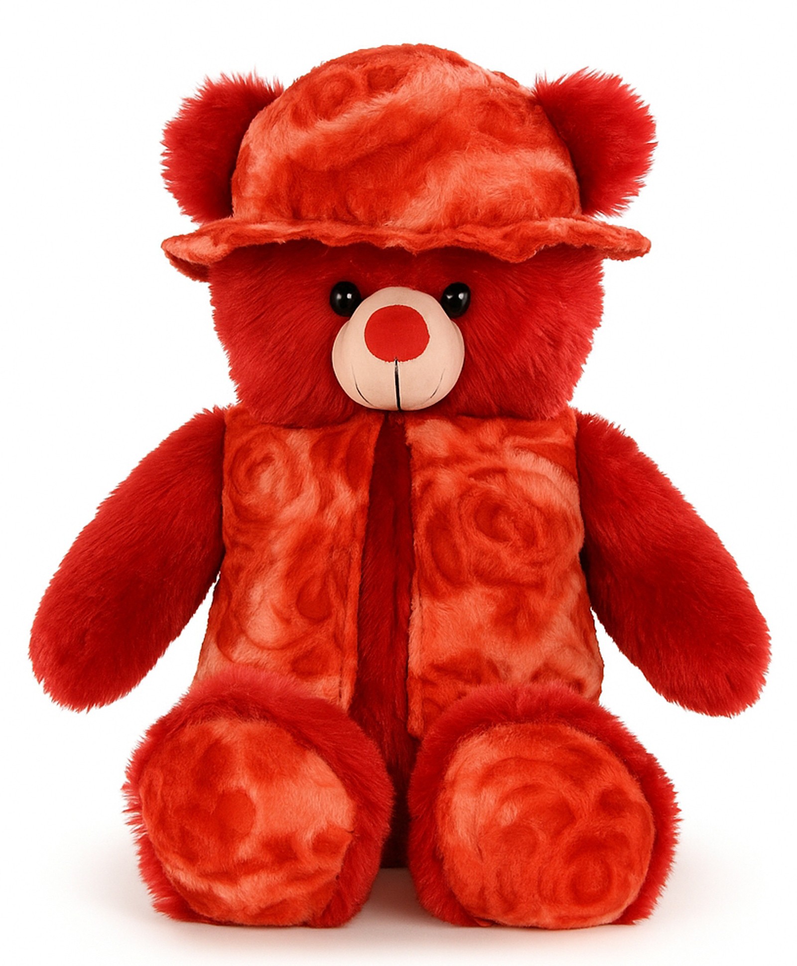 Goldenhub Teddy 60 Cm Standing With Jacket & Cap Red-image-14