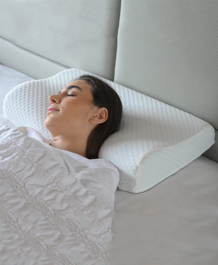 Sleepsia Cervical Memory Foam Cooling Gel Pillow, Neck Pain Support, Pain relief Pillow, Pillow For Neck & Head, Orthopedic Contour Neck Pain, Pillow With Washable Cover-picture-26