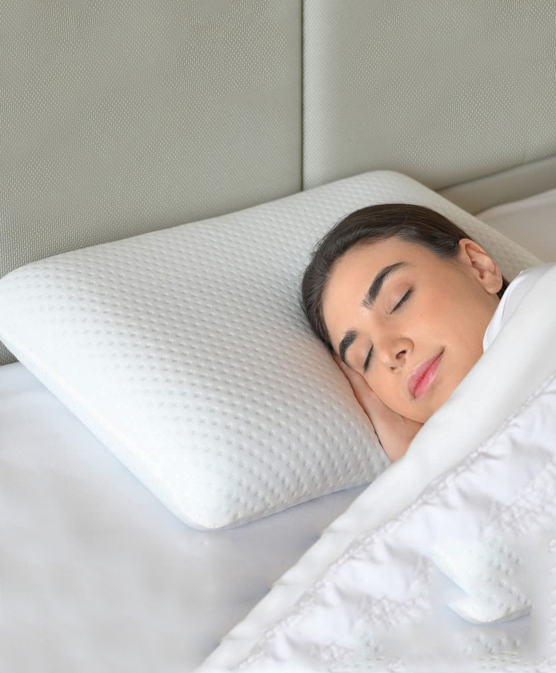 Sleepsia Cool Gel Ventilated Memory Foam Pillow  Neck & Shoulder Pain Relief Pillow Offers Comfortable Sleep, Support Pillow,Orthopedic Contour Neck Pain, Washable Cover-picture-36