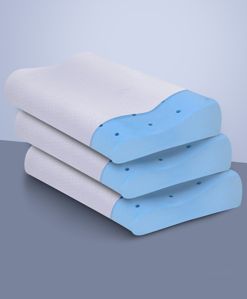 Sleepsia Cool Gel Ventilated Memory Foam Pillow  Neck & Shoulder Pain Relief Pillow Offers Comfortable Sleep, Support Pillow,Orthopedic Contour Neck Pain, Washable Cover (Pack Of 3)-picture-5