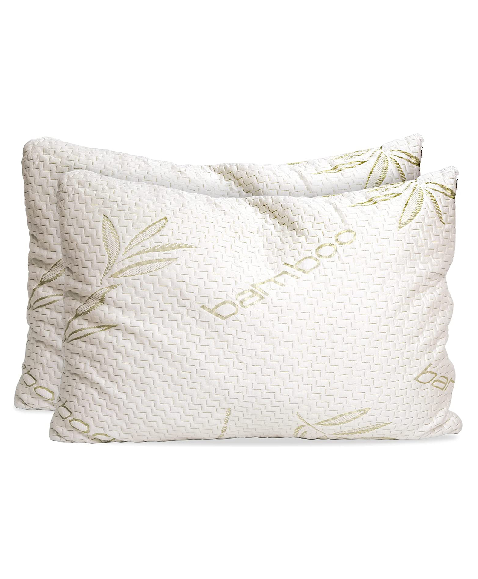 Sleepsia Shredded Bamboo Memory Foam Pillow for Neck Pain - Queen (Pack of 2)-picture-16