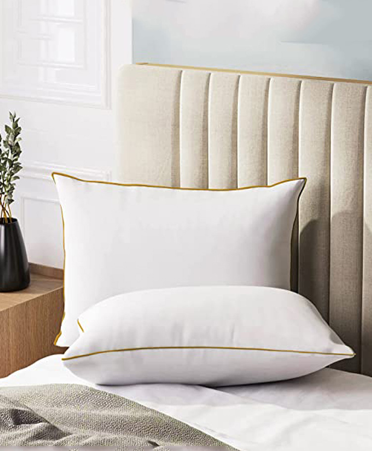 Sleepsia Large Fluffy Ultra Soft Hotel Pillows for Sleeping 17" X 27" X 5.5" Comfortable Machine Washable Down Alternative - Fibre Pillow (Pack of 2)-image-20