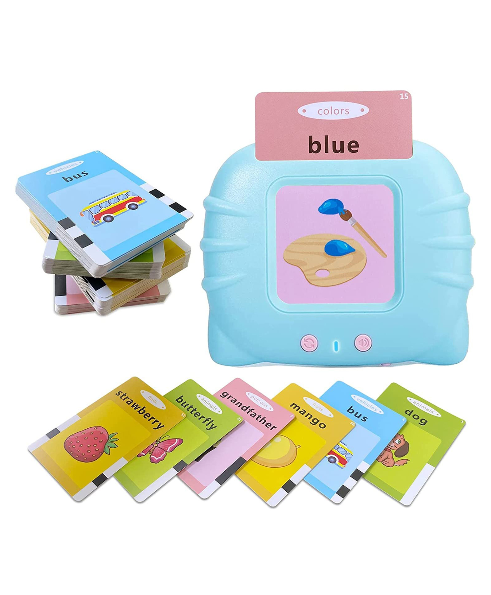 Toyshine Talking Flash Cards Educational Learning Toys for Toddlers Montessori Toys Flash Cards - 112 Cards-image-38