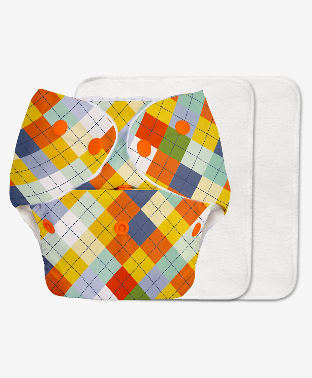 SuperBottoms Basic Reusable Cloth Diaper Geometric Print- Multicolor-picture-15