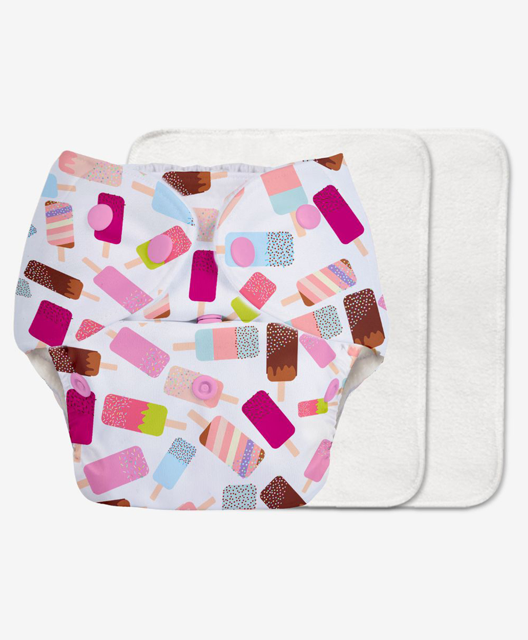 superbottoms Super Bottoms Basic Reusable Cloth Diaper Ice Cream Print- Multicolor-picture-42