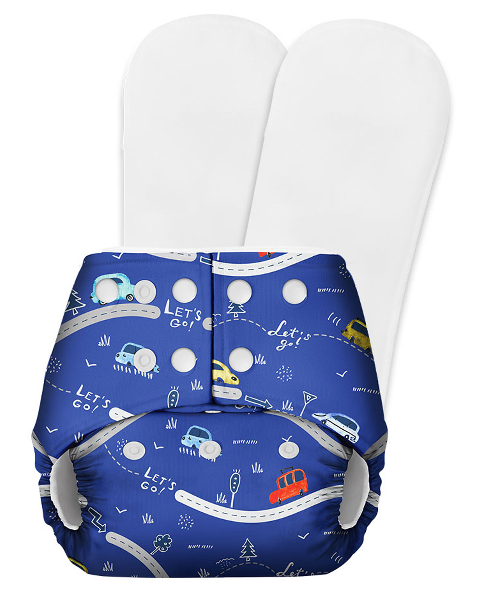 SuperBottoms Basic Reusable Cloth Diaper Royal Blue Print- Multicolor-image-44
