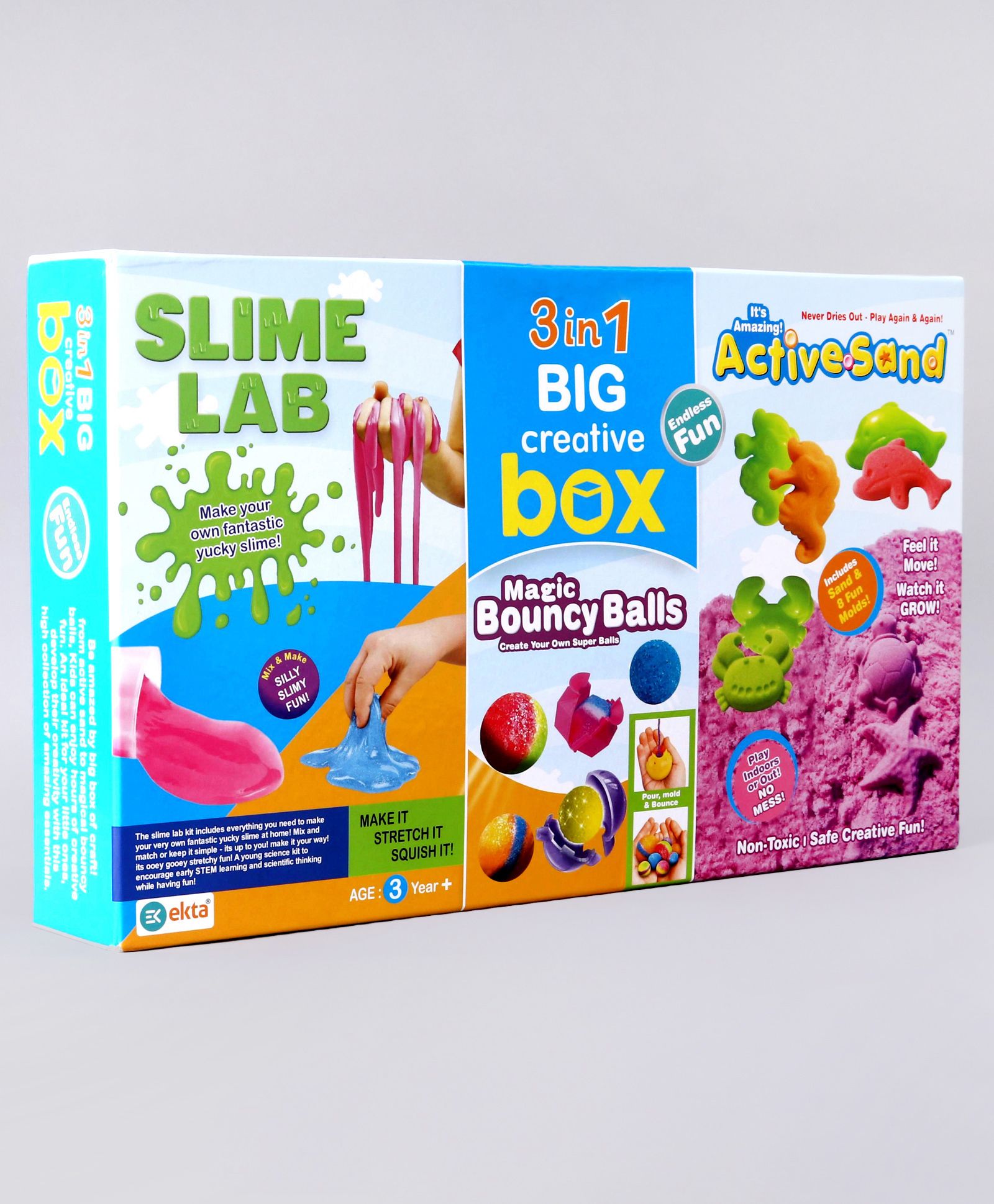 Ekta 3 in 1 Big Creative Do It Yourself Slime Kit - Multicolour-picture-13