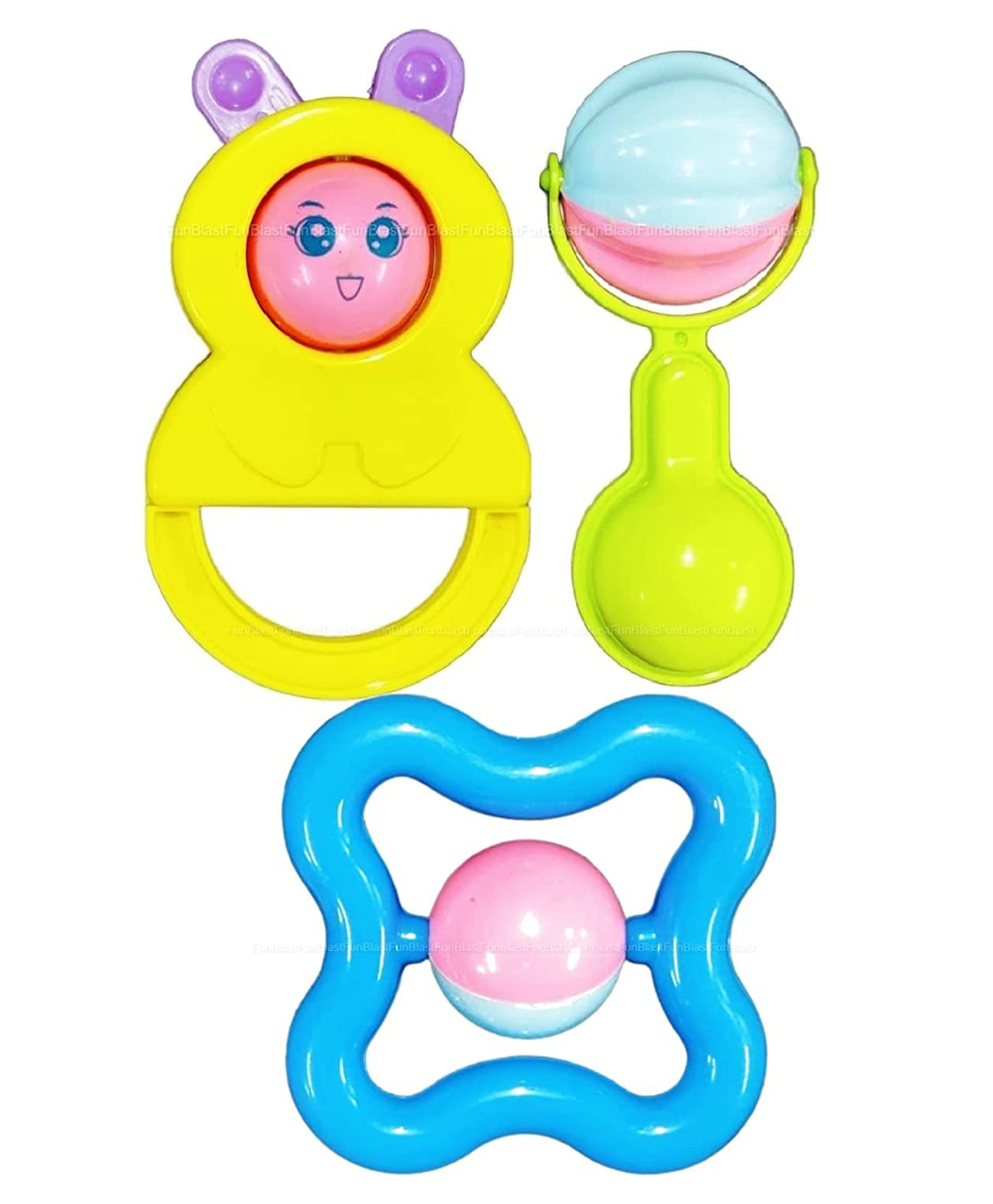 FunBlast Rattles Set for Babies Set of 3 - Multicolor-image-15