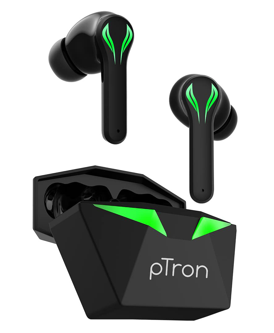 pTron Bassbuds Jade Gaming Bluetooth Truly Wireless Tn-Ear Earbuds with HD Mic Black-image-16