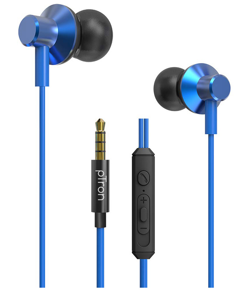 pTron Pride Lite In Ear Wired Headphones with in line Mic - Blue-image-21