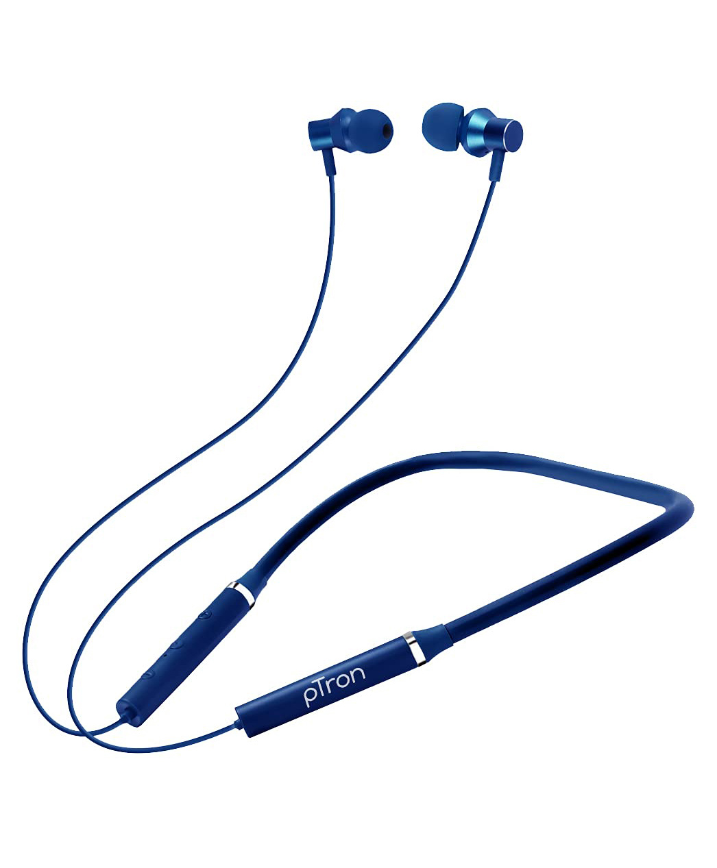 pTron Tangentbeat In-Ear Bluetooth 5.0 Wireless Neckband with Mic - Dark Blue-picture-15