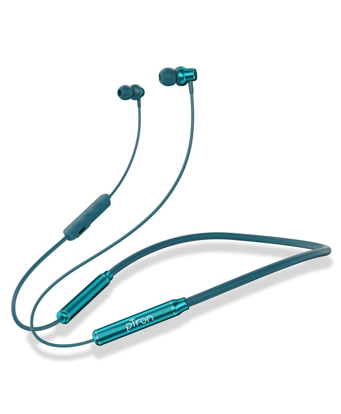 pTron Tangent Urban with 60Hrs Playtime ENC Wireless Bluetooth 5.3 Neckband - Green-image-40