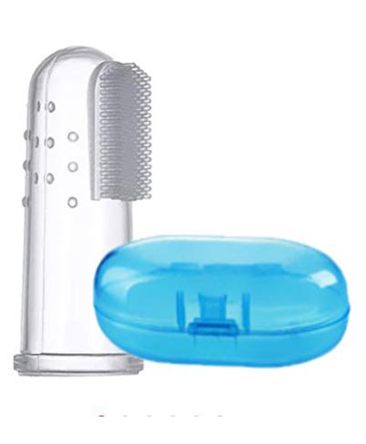 Kritiu Silicone Fingure Brush With Case Pack of 1 - Blue-picture-5