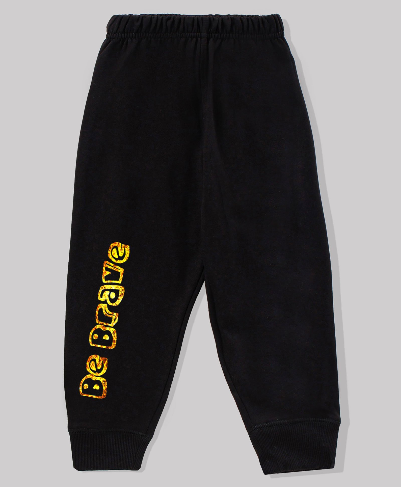 KAVEE 100% Cotton Biowashed Full Length Be Brave Printed Lounge Pants - Black-image-27