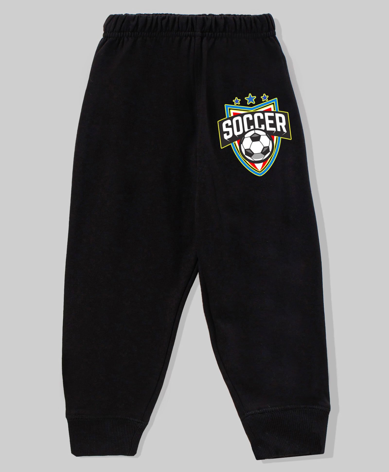 KAVEE 100% Cotton Biowashed Full Length Soccer Printed Lounge Pant - Black-picture-31