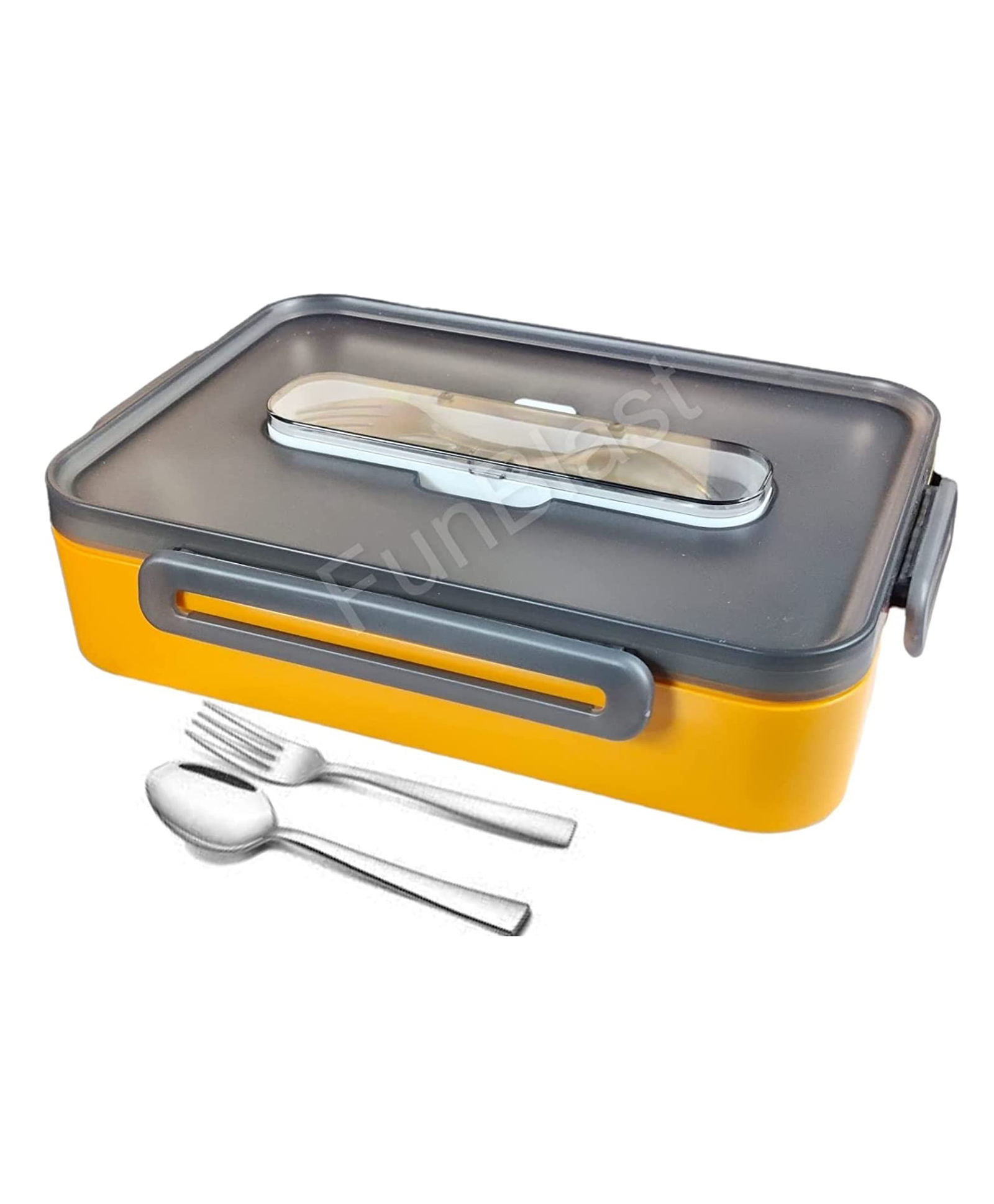FunBlast Stainless Steel Lunch Box with Spoon & Fork   Colour may vary-image-36