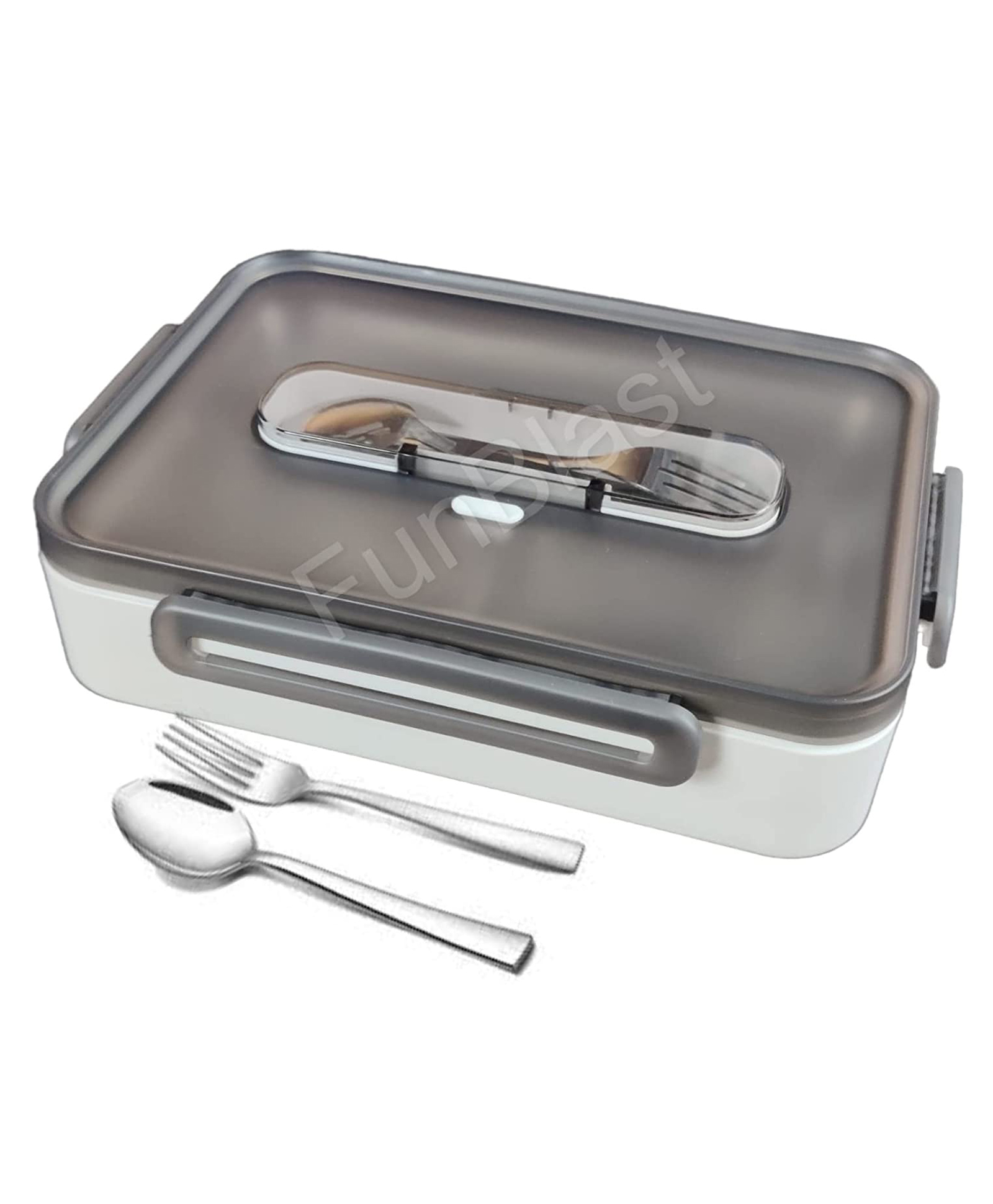 FunBlast Stainless Steel Lunch Box with Spoon & Fork   White-picture-18