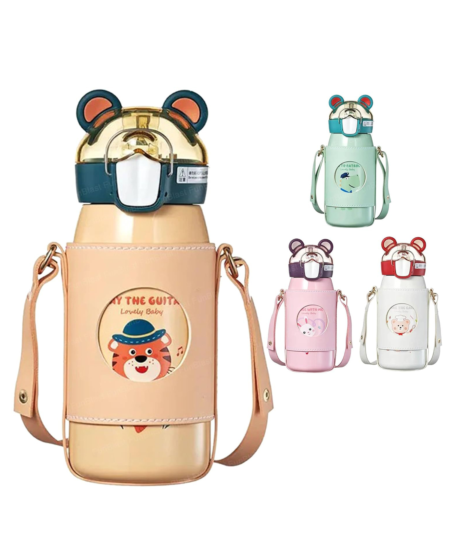 FunBlast Insulated Water Bottle with Leather Cover and Strap  530 ml-picture-18