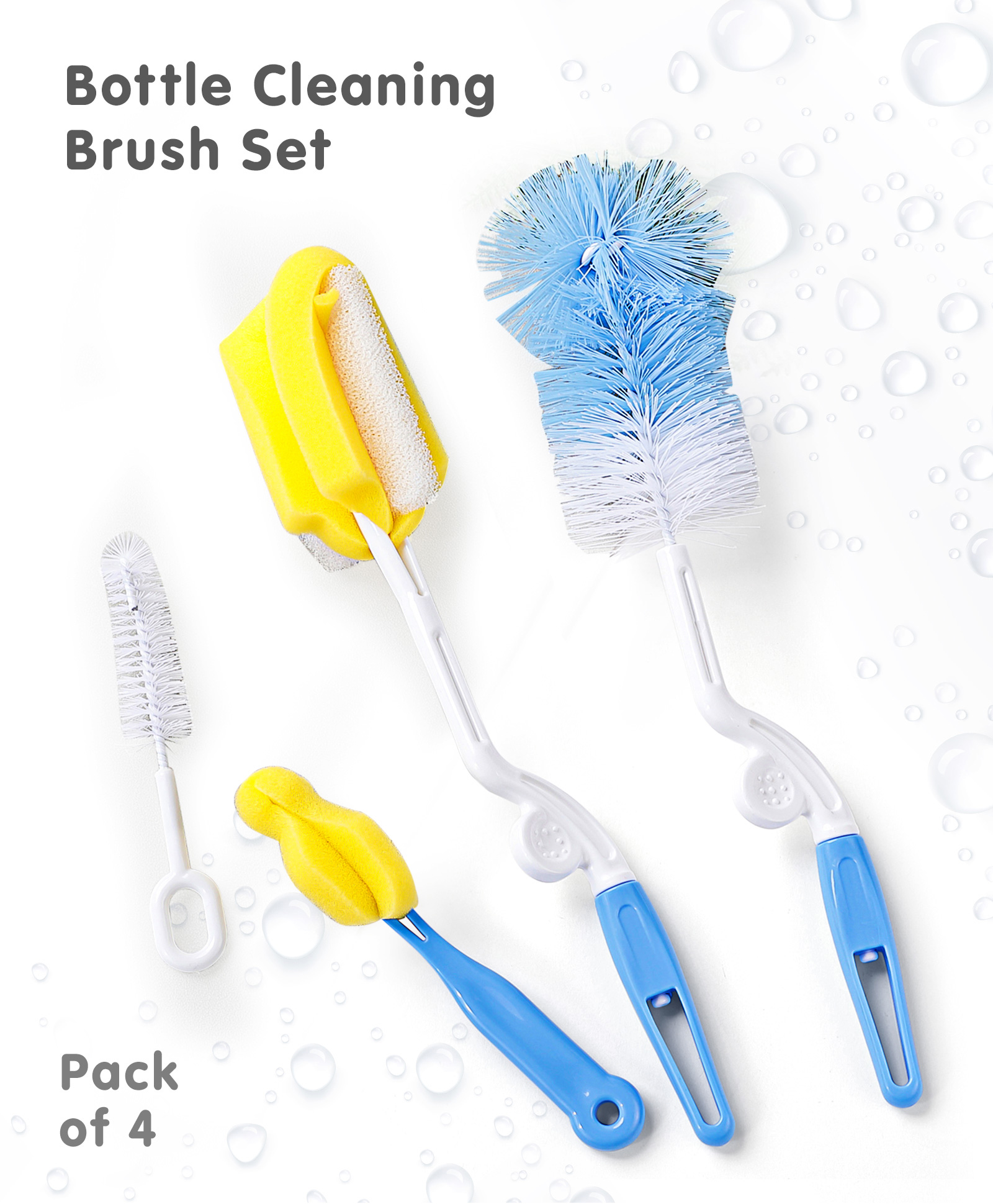 Bottle Cleaning Brush Set- Pack of 4