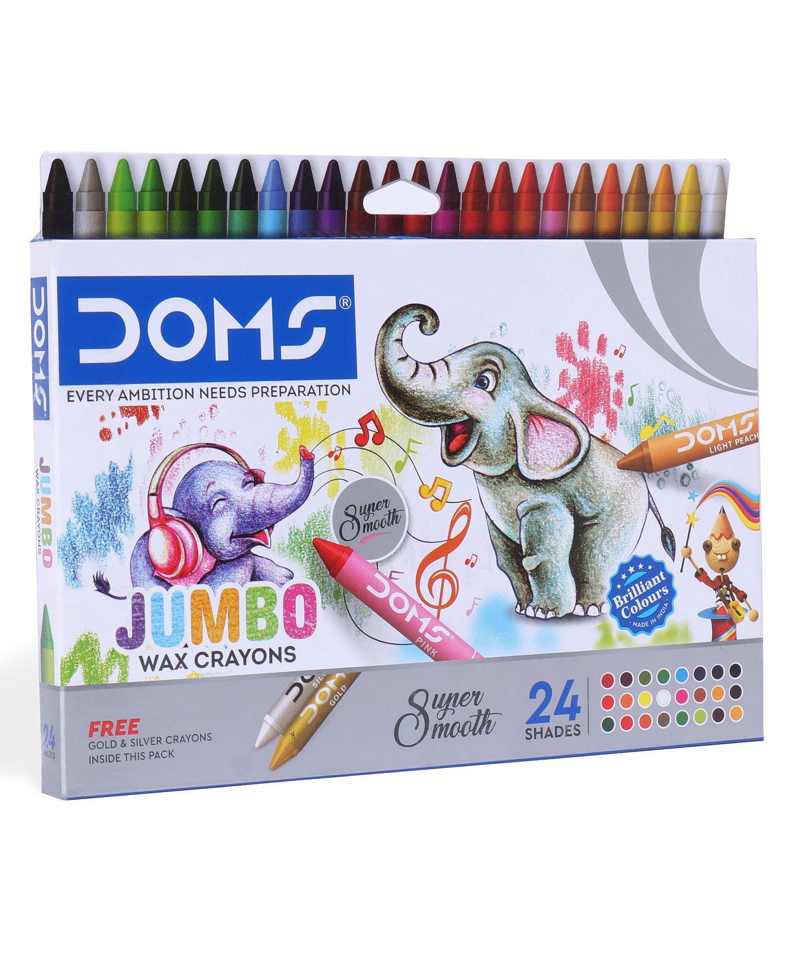 Doms Jumbo Wax Crayons of 26 Shades - Multicolor (Print may vary)-picture-6