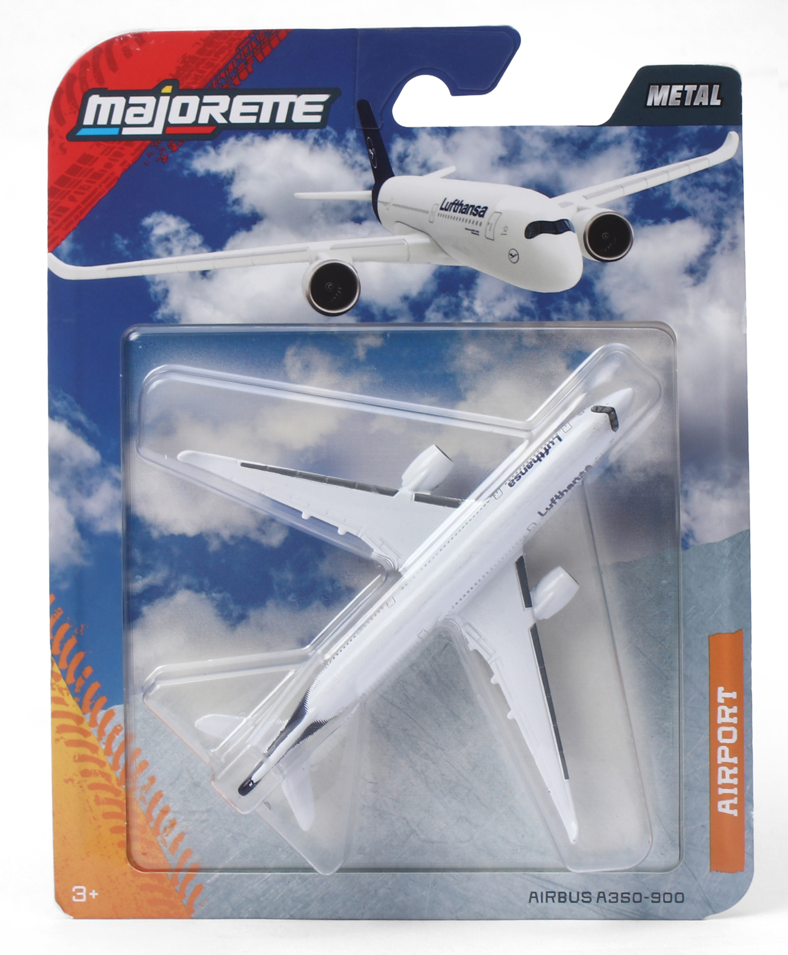 Majorette A 350 900 Airport License Die Cast Free Wheel Toy Airplane - White-picture-23