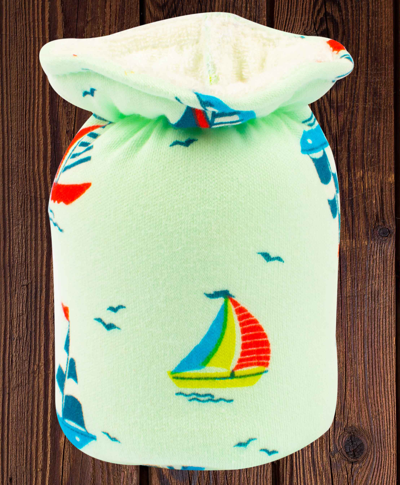 Mittenbooty Baby Bottle Cover Small Boat Print - Green-image-28