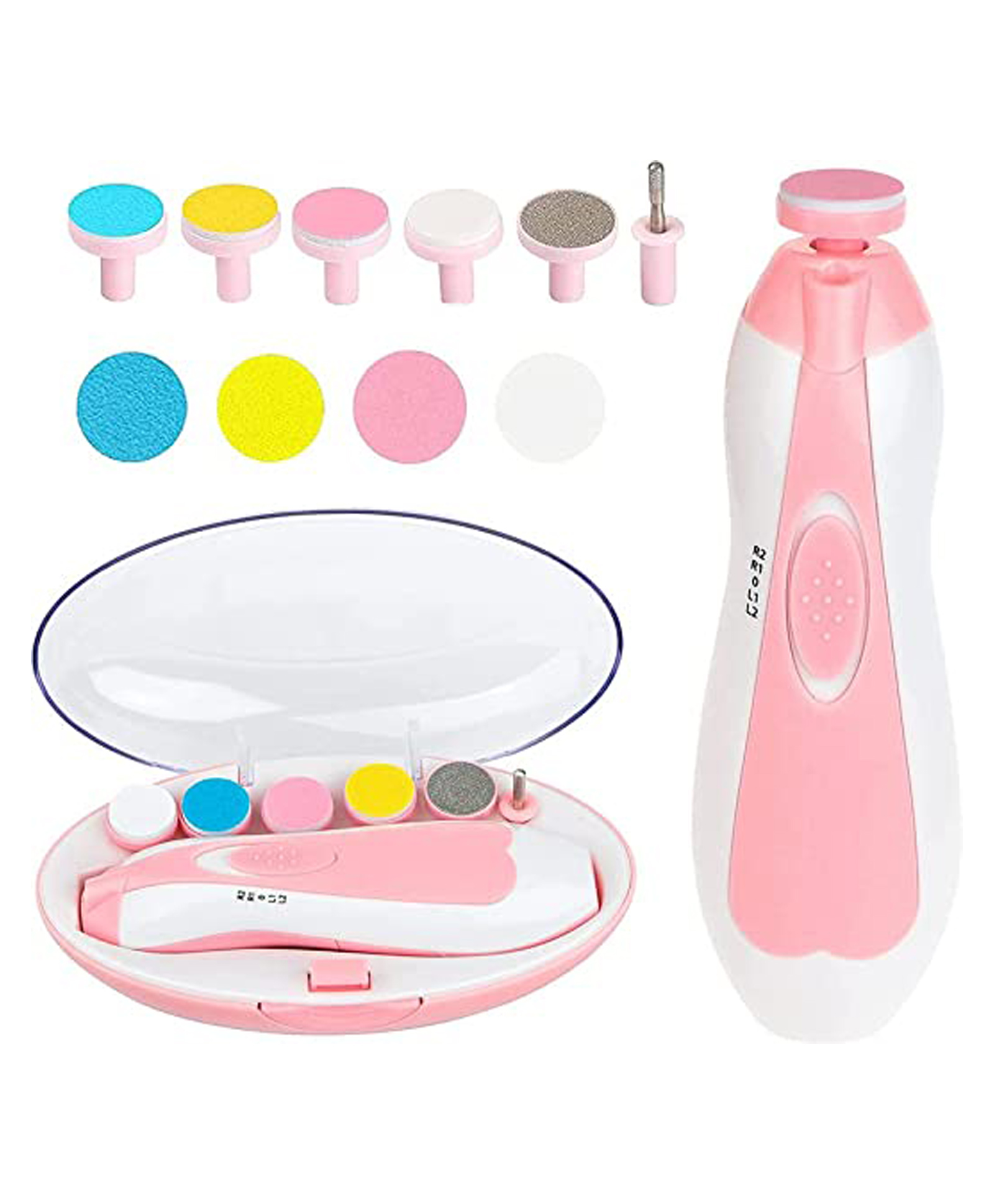 ADKD Baby Electric Nail Trimmer with 6 attachment and LED Light (Color May Vary)-image-27