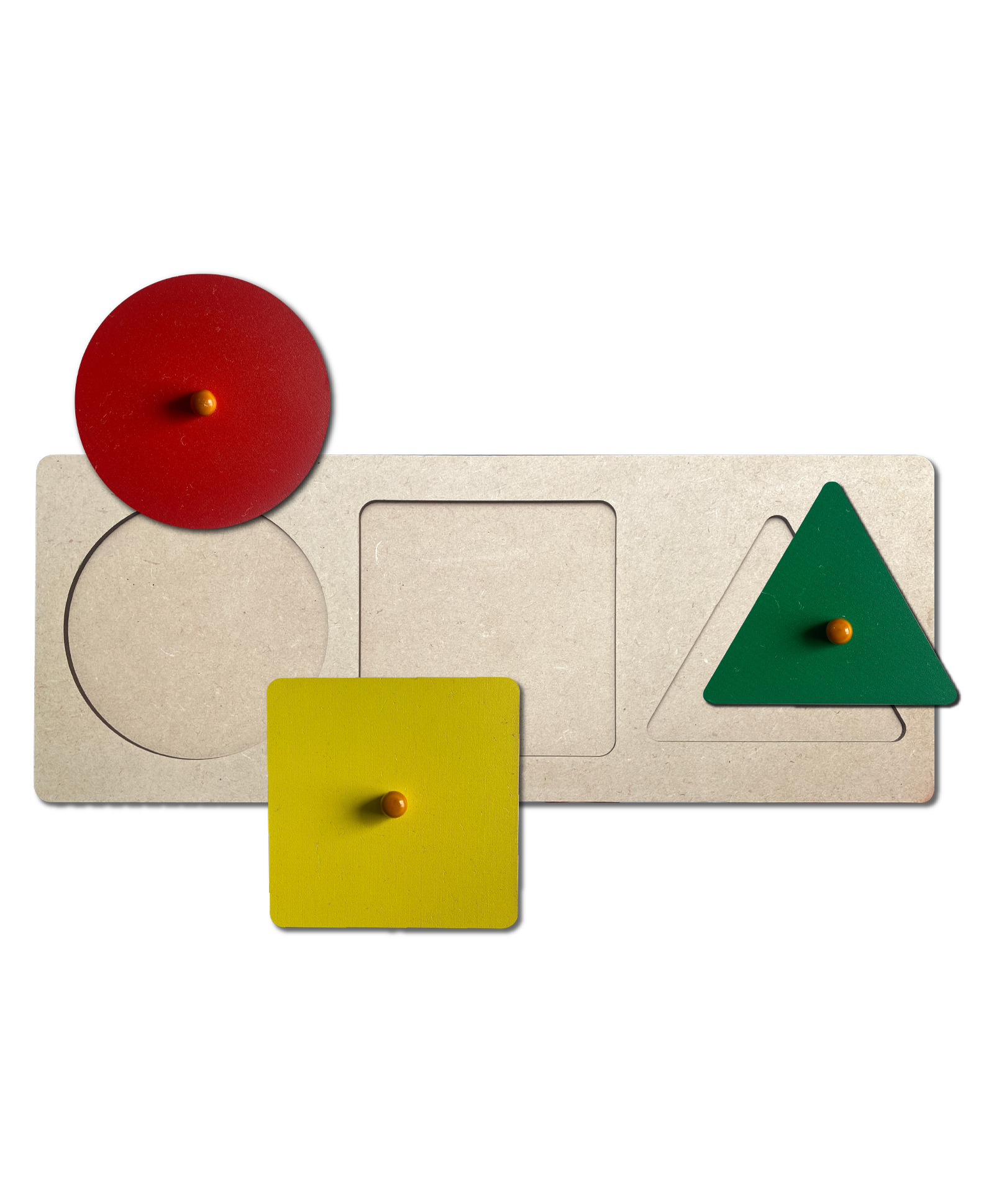 minileaves Mini Leaves Montesoori Baby Toys Puzzles Colorful 3 Shape Puzzles Toys - 3 Pieces-picture-36