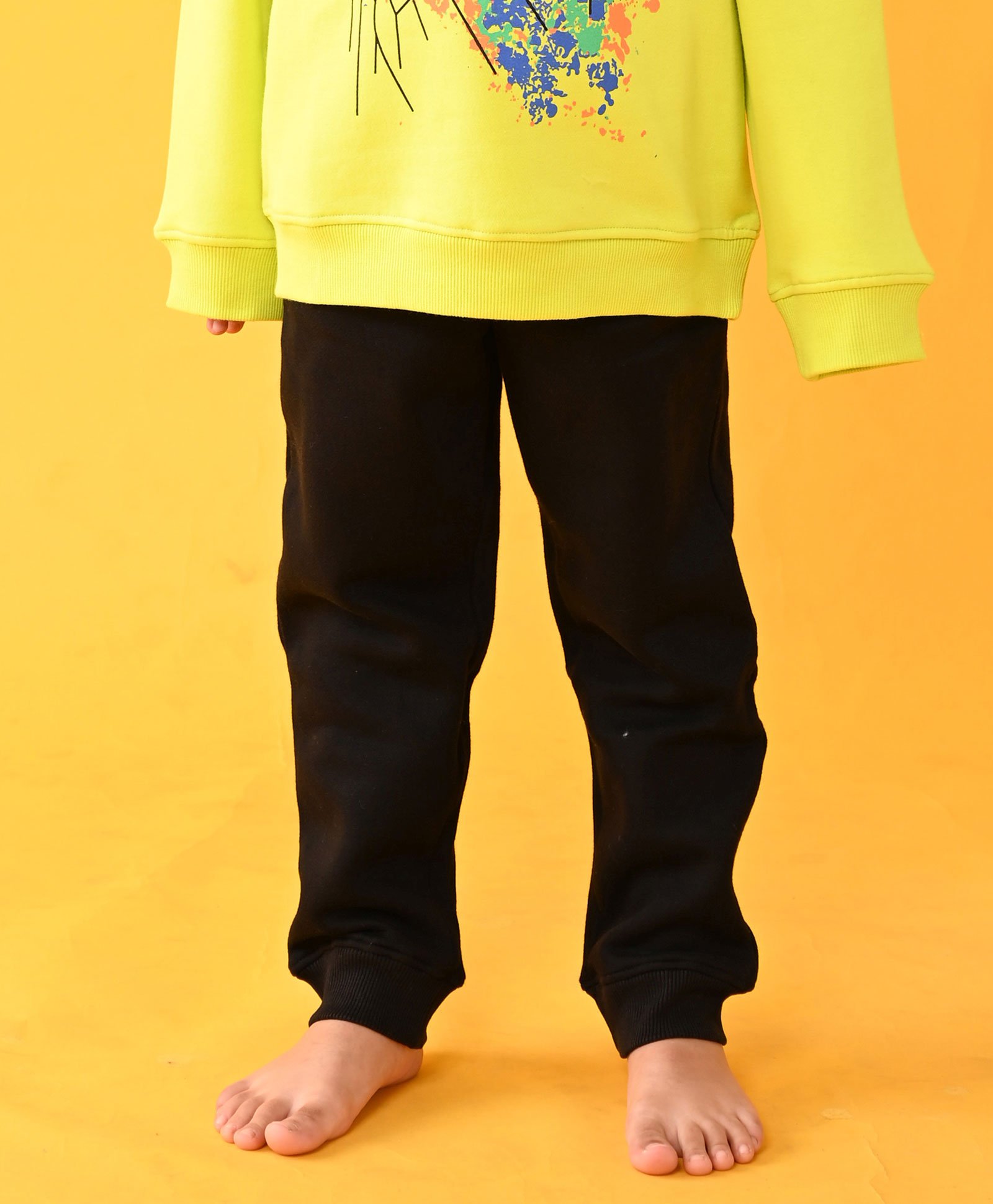 Anthrilo Solid Warm Joggers - Black-picture-24