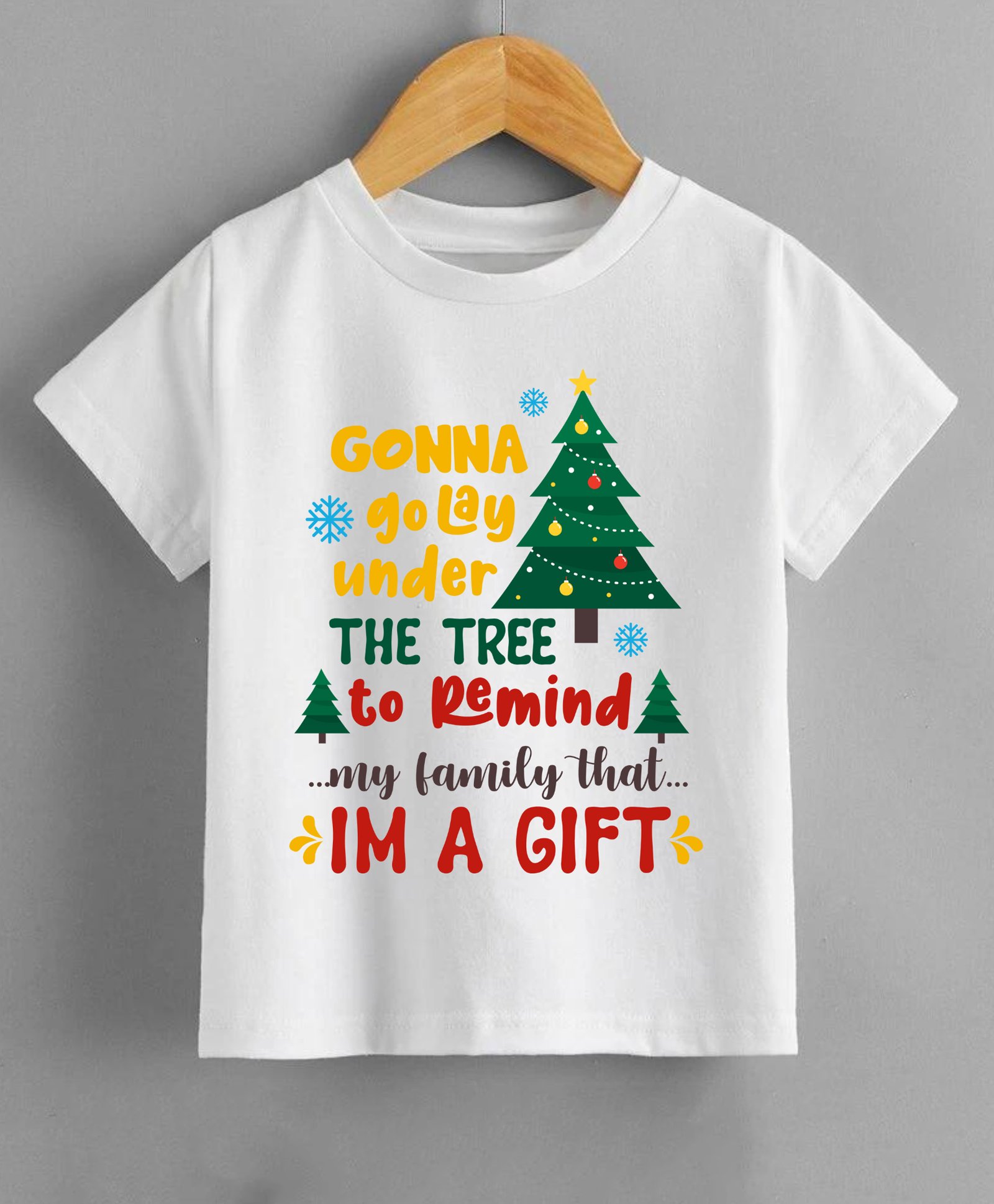 KNITROOT Half Sleeves Christmas Theme Gonna Go Lay UnderPrinted Tee - White-picture-28