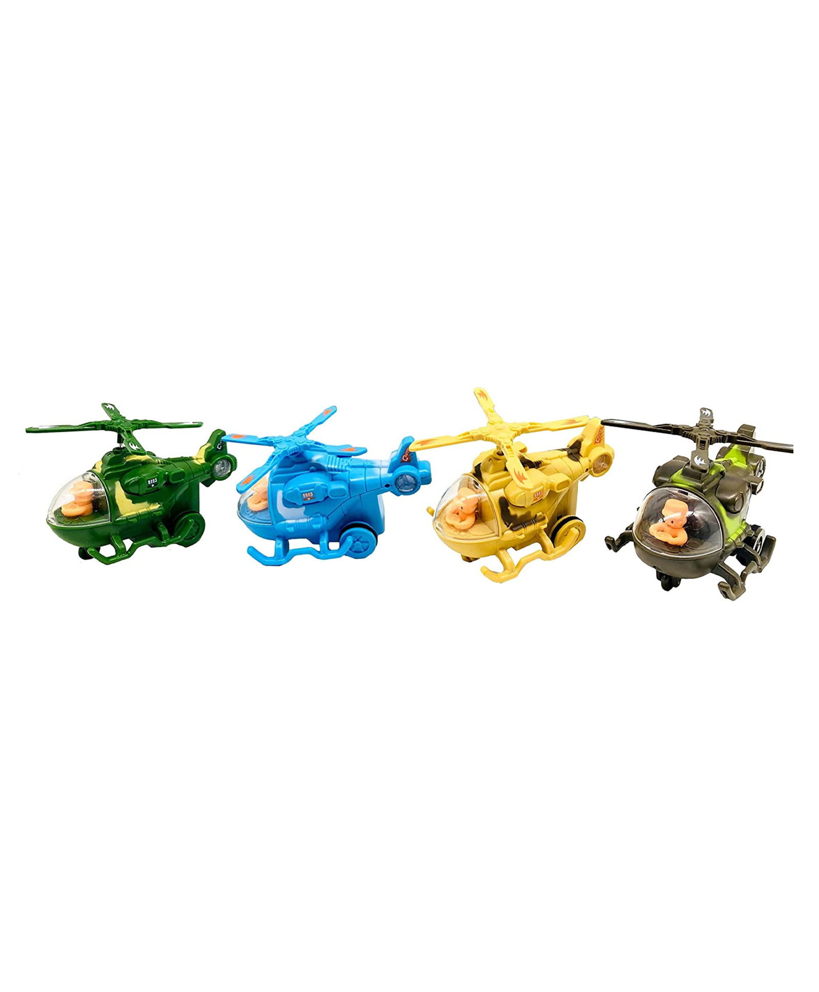 New Pinch Mini Helicopters Friction Powered toy  for Kids,  pack of 4  (Color May Vary)-image-49