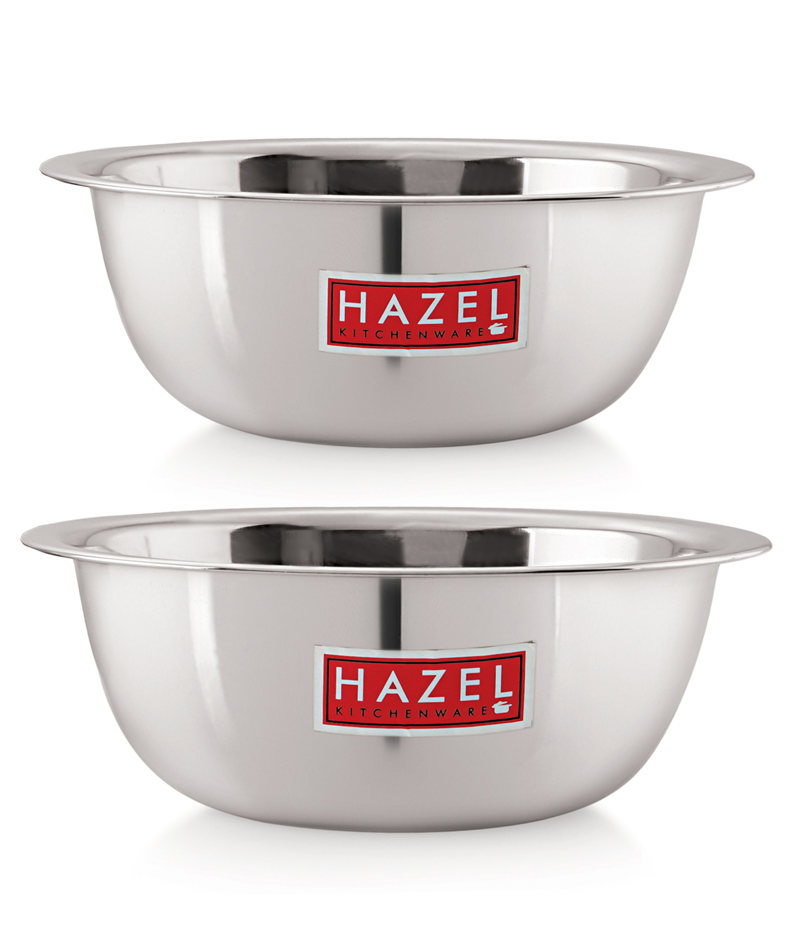 HAZEL Stainless Steel Mixing Bowl for Cake Batter Kitchen & Baking Accessories Silver - Pack of 2-image-10