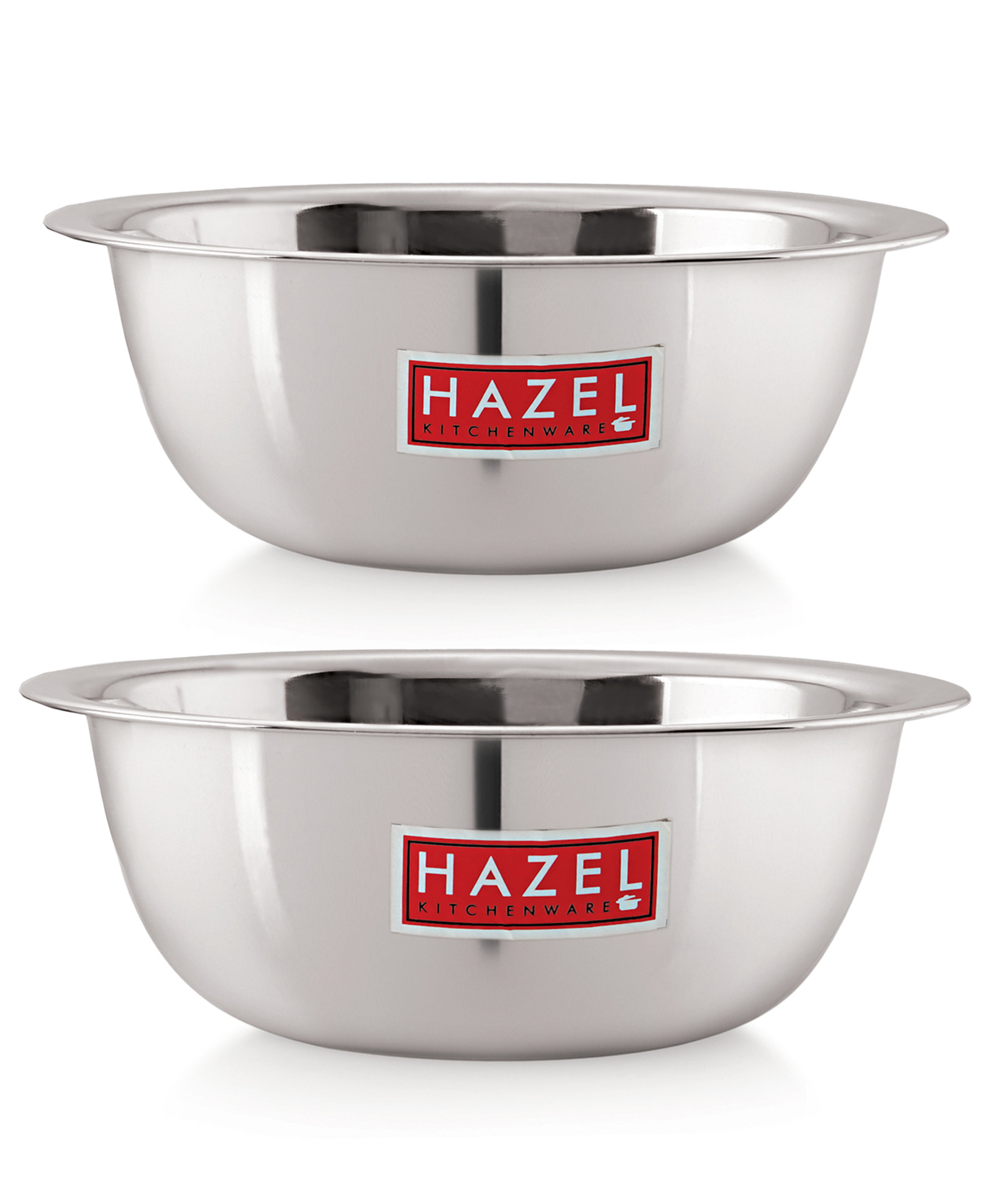 HAZEL Stainless Steel Mixing Bowl for Cake Batter Kitchen & Baking Accessories Pack of 2 - Silver-image-17