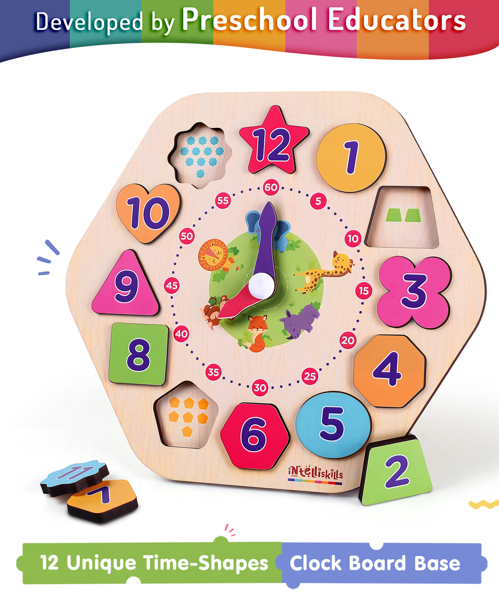 Buy Combo pack of 2: Intelliskills Tick-Tock Shape O' Clock ...