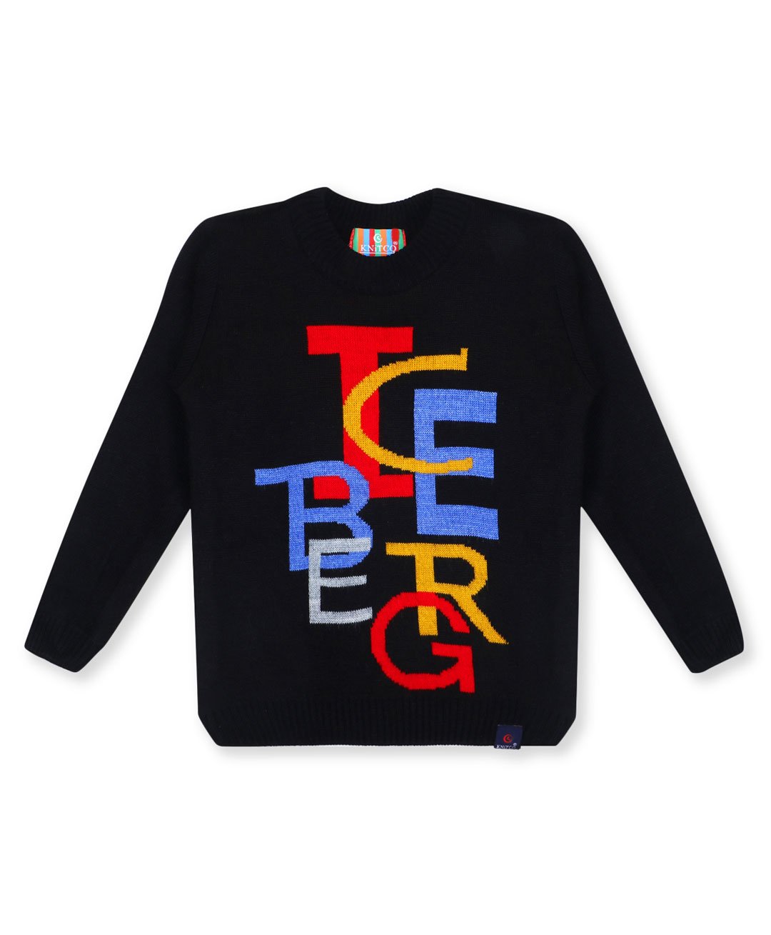 KNITCO Full Sleeves Iceberg Printed  Sweater - Black-picture-20