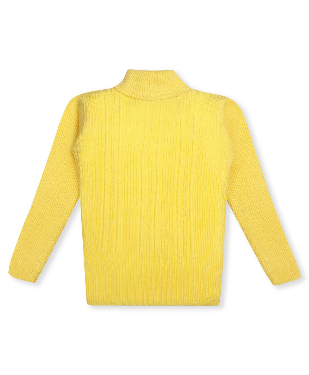 KNITCO Full Sleeves Cable Knit Unisex Skivi Sweater - Yellow-picture-13