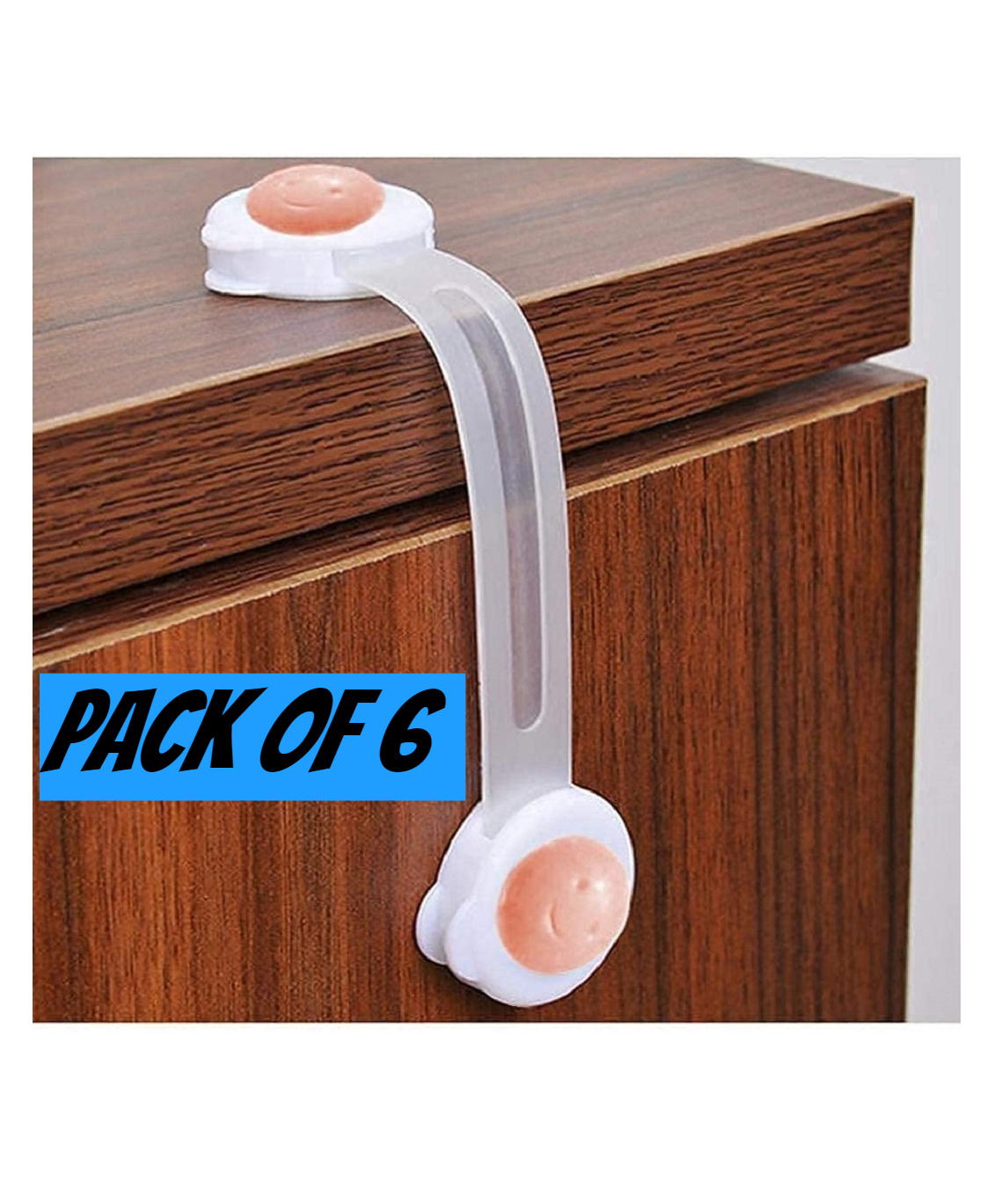 Boxot Impex Baby Safety Adjustable Drawer Cabinet Locks Straps Pack of 6 - White-picture-15